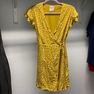 Mustard flower dress